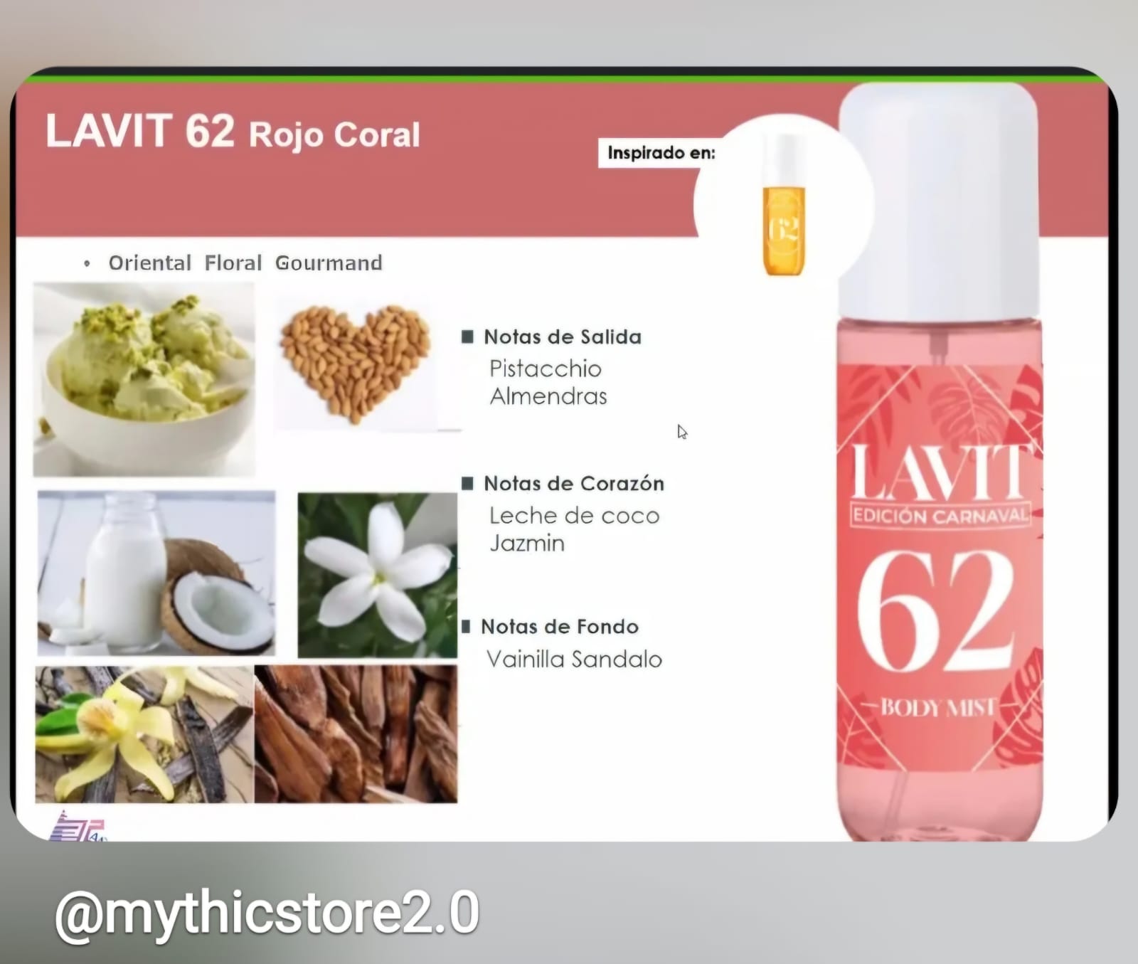 Bruma Lavit 62 Edición Carnaval Coral 100 mL